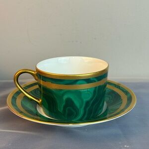 CHRISTIAN DIOR Gaudron Malachite Green Cup & Saucer